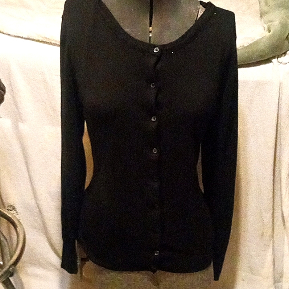 Black beaded cardigan